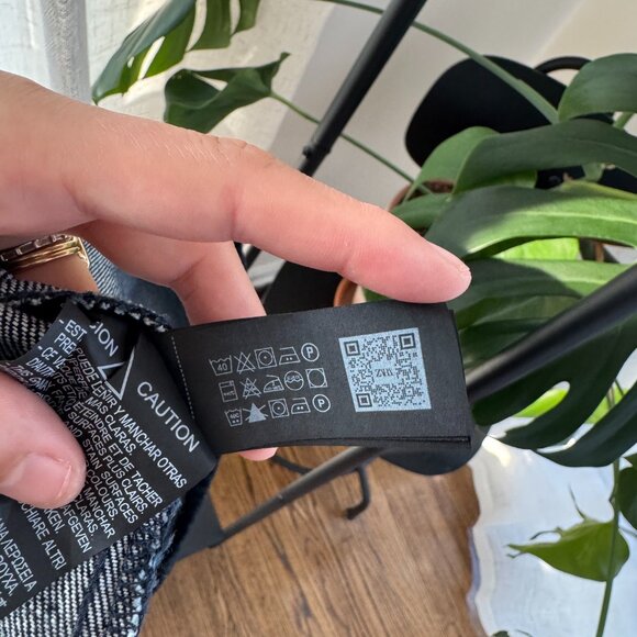 ZARA Dark Wash Denim Mini Dress with Deep V Neck – Size L (NWT) - Picture 9 of 10